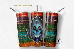 Tumbler design png. Tumbler wrap. Day of the dead. Catrina. Product Image 1