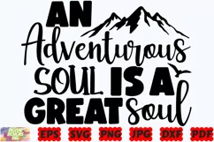 An Adventurous Soul Is A Great Soul SVG | Travel SVG | PNG Product Image 1