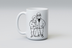 An elderly couple in love SVG | Valentine's Day Product Image 3