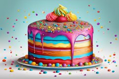 Colorful Birthday Cake Product Image 1