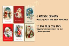 Vintage Christmas tags printables. Restored. 3x2 inch. Product Image 2