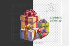 Christmas Gifts png clipart. Watercolor. Product Image 2