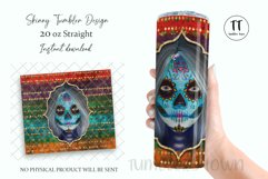 Tumbler design png. Tumbler wrap. Day of the dead. Catrina. Product Image 3