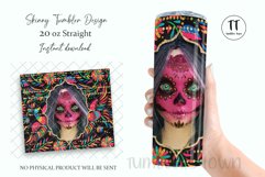 Tumbler design png. Tumbler wrap. Day of the dead. Catrina. Product Image 3