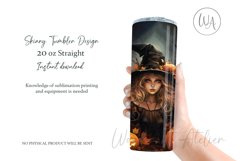 Halloween Witch sublimation tumbler design png Product Image 3