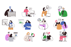 Analyzing Budget Vector illustrations Product Image 1