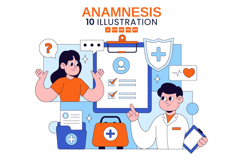 10 Medical Anamnesis Consultation Illustration Product Image 1