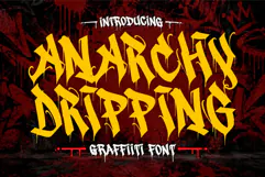 Anarchy Dripping | Gothic Blackletter Dripping Font Product Image 1