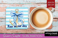 Anchor Nautical Square Coaster Sea Quotes Coaster PNG Product Image 1
