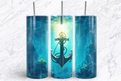 Anchor Tumbler Sublimation Design, ocean tumbler wrap Product Image 4