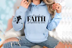 Anchored in faith propelled by love Sleeve SVG Design Product Image 3