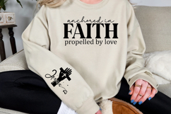 Anchored in faith propelled by love Sleeve SVG Design Product Image 2