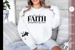 Anchored in faith propelled by love Sleeve SVG Design Product Image 1