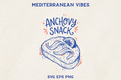 Anchovy Snack SVG | Anchovy Toast Illustration PNG EPS Product Image 1