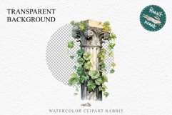 Ancient Greek Ivy Statue Victorian Floral Antique Clipart Scrapbooking Nursery Watercolor Transparent wedding invitation designs sublimation printable digital watercolor floral arches, Greek Ivy Statue clipart, sublimation nursery drawing, wedding invitat