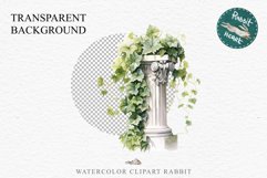 Ancient Greek Ivy Statue Victorian Floral Antique Clipart Scrapbooking Nursery Watercolor Transparent wedding invitation designs sublimation printable digital watercolor floral arches, Greek Ivy Statue clipart, sublimation nursery drawing, wedding invitat