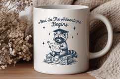 And So The Adventure Begins SVG - Funny Raccoon Graduation Product Image 3