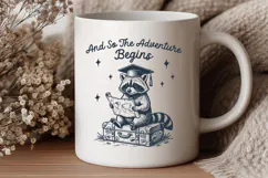 And So The Adventure Begins SVG - Funny Raccoon Graduation Product Image 3