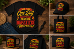 Hepatitis Awareness PNG One Day Everything Changed Retro Product Image 2