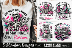Antisocial Sarcastic PNG Funny Sublimation 4 Designs Product Image 2