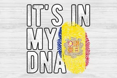 It's in my DNA Andorra Flag Fingerprint PNG Sublimation Product Image 1