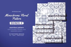 Monochrome Floral - Seamless Pattern Product Image 1