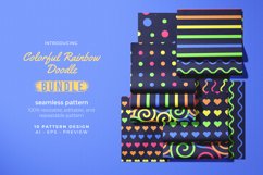 Colorful Rainbow Doodle - Seamless Pattern Product Image 1