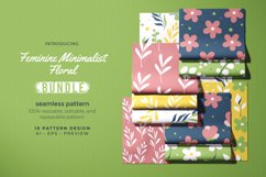 Feminine Minimalist Floral - Seamless Pattern Product Image 1