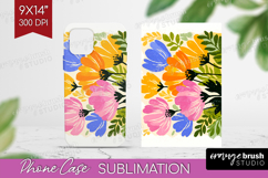 Anemone Modern Floral Phone Case PNG Sping Flower Case PNG Product Image 1
