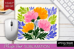Anemone Modern Floral Mouse Pad Sublimation Sping Flower Product Image 1