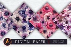 Anemone Flower Digital Paper Product Image 1