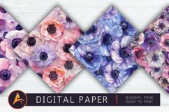 Anemone Flower Digital Paper Product Image 1