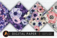 Anemone Flower Digital Paper Product Image 1