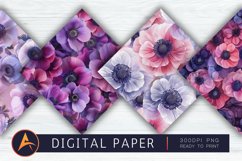 Anemone Flower Digital Paper Product Image 1