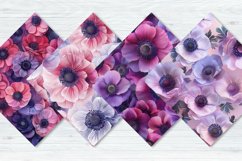 Anemone Flower Digital Paper Bundle Product Image 5