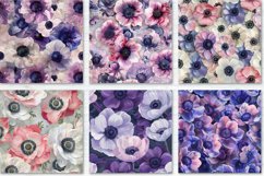 Anemone Flower Digital Paper Bundle Product Image 2