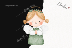 Cute Christmas Angels Clipart | Christmas PNG Product Image 2