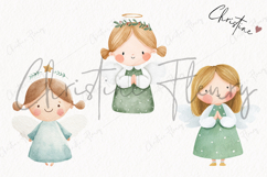 Cute Christmas Angels Clipart | Christmas PNG Product Image 3