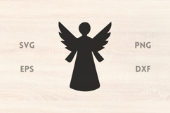 Simple angel Silhouette SVG Product Image 1