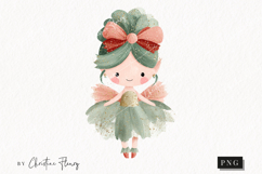 Brush Stroke Christmas Fairy Clipart | Preppy Christmas PNG Product Image 1