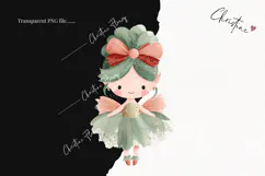 Brush Stroke Christmas Fairy Clipart | Preppy Christmas PNG Product Image 2