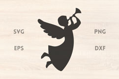 Singing Angel festive SVG Product Image 1