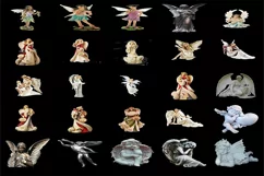 200 ANGEL STATUES TRANSPARENT PNG FILES, PHOTOSHOP OVERLAYS Product Image 4