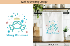 Cute Angel|Christmas Embroidery Towel Design Product Image 1