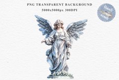 Angel Antique Statue Victorian Religion Clipart PNG Scrapbooking Nursery Watercolor Transparent wedding invitation designs sublimation printable digital bloom watercolor religion, Greek Angel Statue clipart, sublimation nursery drawing, wedding invitation