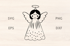 Whimsical Christmas Angel SVG Product Image 1