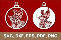 Christmas balls svg, christmas angel svg, Cricut, SVG, PDF Product Image 1