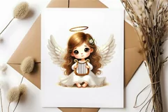 Angel Cartoon Cute. Clipart, PNG. Product Image 6
