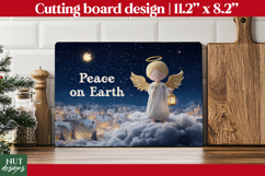 Christian Christmas cutting board Peace on Earth Angel Product Image 1