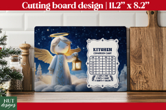 Christmas cutting board Christian Angel Kitchen Chart PNG Product Image 1